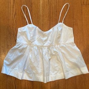 spaghetti strap white tank